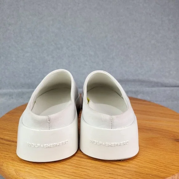 Wolf & Shepherd Cruise Mule Slip On Shoes Unisex 7.5 Men Women 9 White Flats‎ Loafers & Slip-Ons